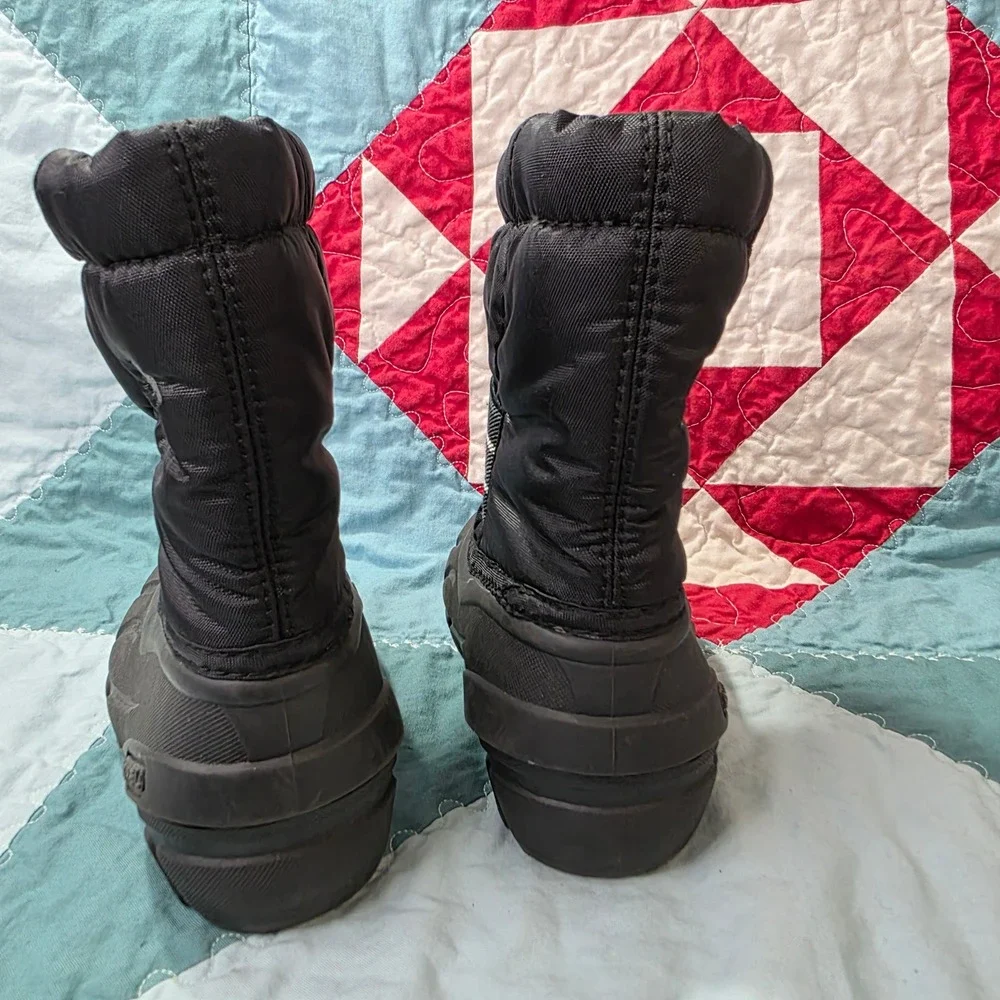 Sorel Kids Snow Commander Black Winter Boots NV1799-011 Size 6